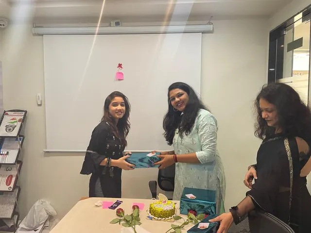Celebrating Women's Day in the conference room