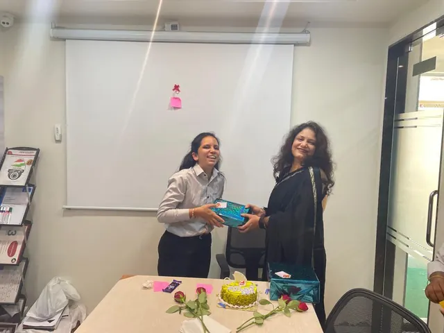 A happy moment at the Women's Day celebration